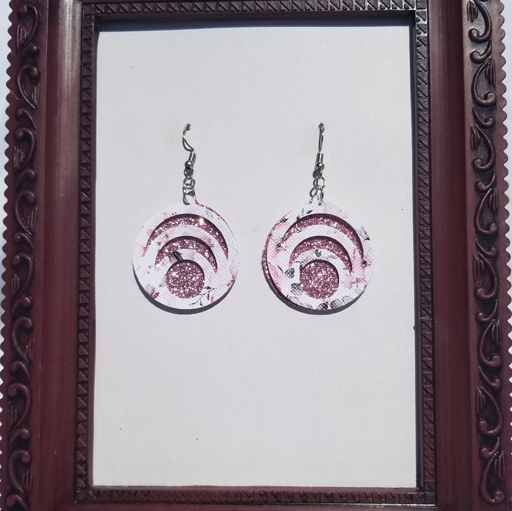 💎Handmade Glitter and Floral Spring Earrings